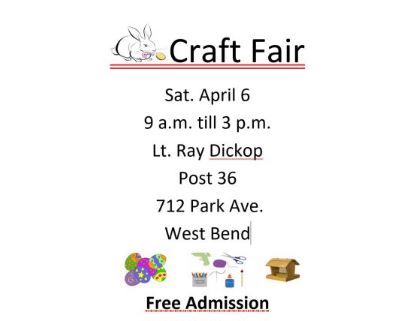 American Legion Post 36 hosting Craft Fair and Brat Fry on April 6 | By Shirley Tuttle Craft Fair at American Legion