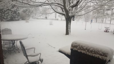 April 10 snow by Bonnie Schulteis Peters Hetzel