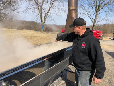 Mountjoy making syrup