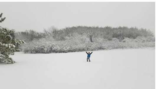 boy in snow