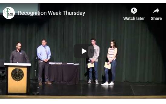 Recognition week at Kettle Moraine Lutheran