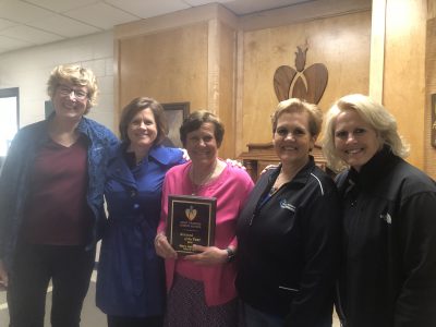 Mary Hafeman with Alumni Award