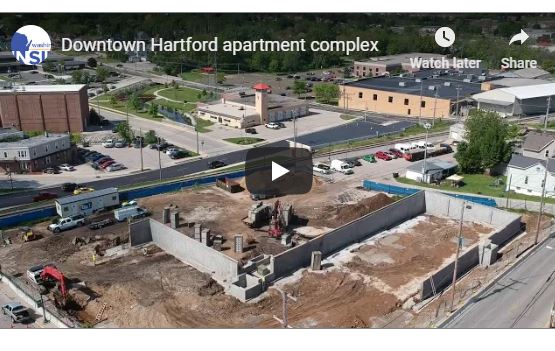 VIDEO | Construction underway for 5-story apartment complex in Hartford | By Samantha Sali Downtown Hartford apartment complex