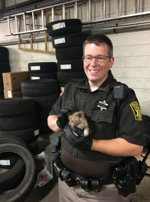 Washington County Sheriff's Deputy and cat