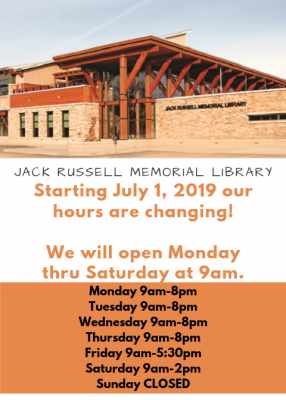 Jack Russell Memorial Library increasing hours