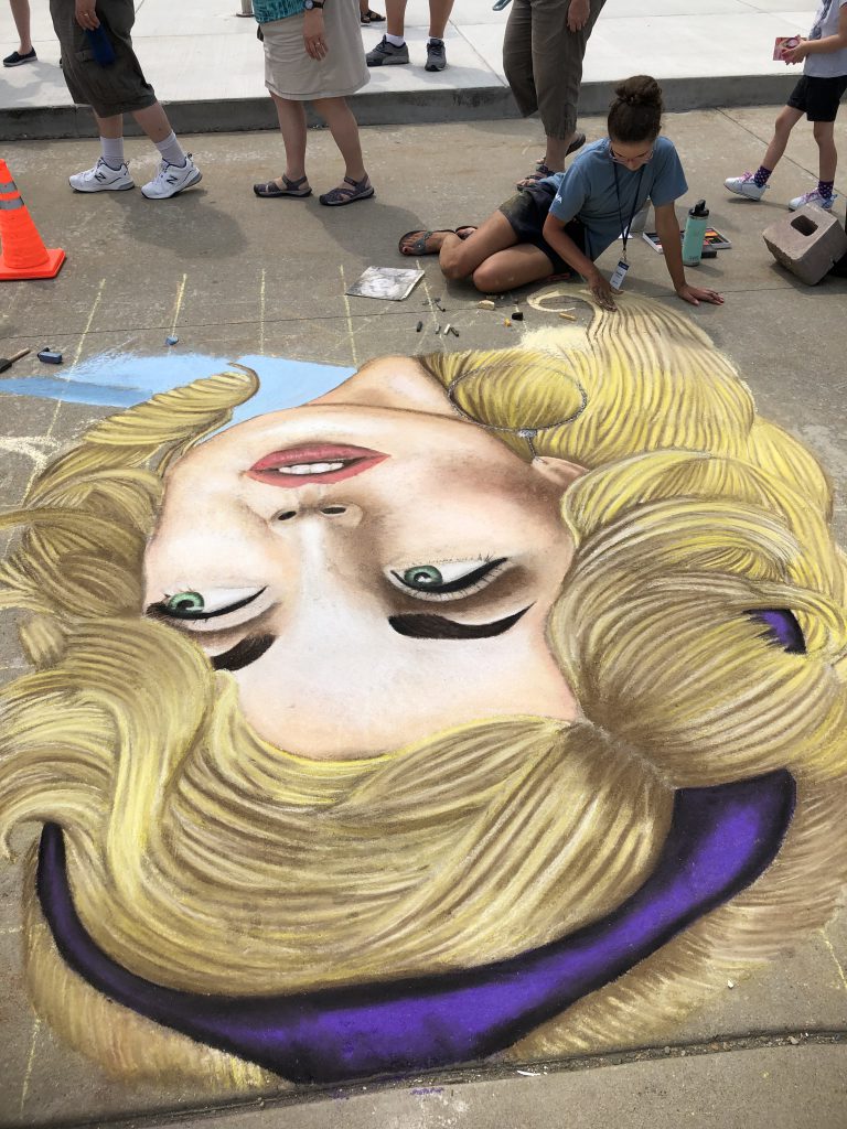 Chalk artist Kaylee Goodman