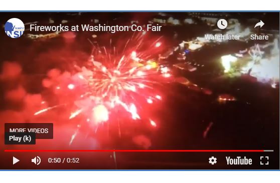 Fireworks at opening of Washington County Fair