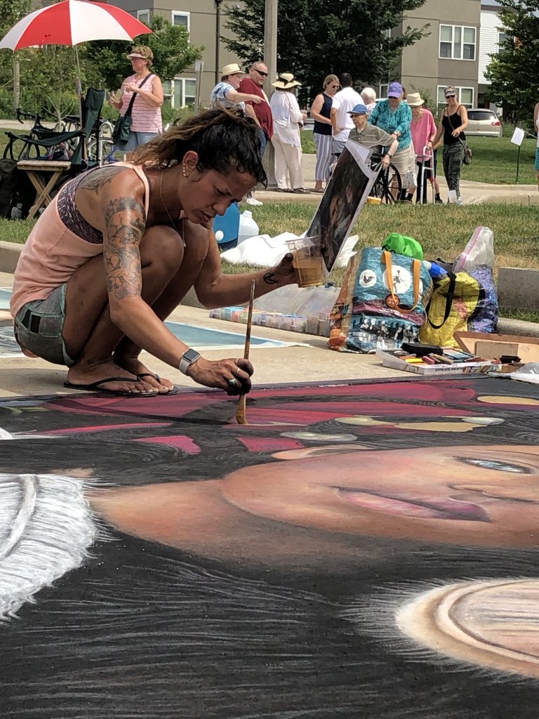 Art & Chalk Fest Chalk artist Kimberly Wood