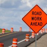 Orange barrels and signage in place on I41 northbound for median installation | By Ron Naab Road work crack and seal joint