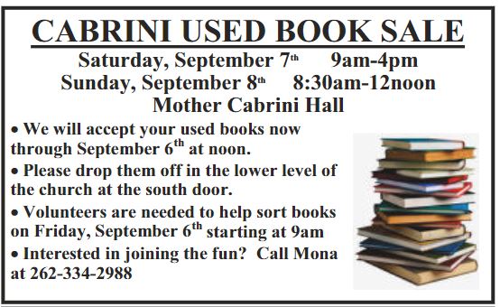 St. Frances Cabrini Used Book Sale