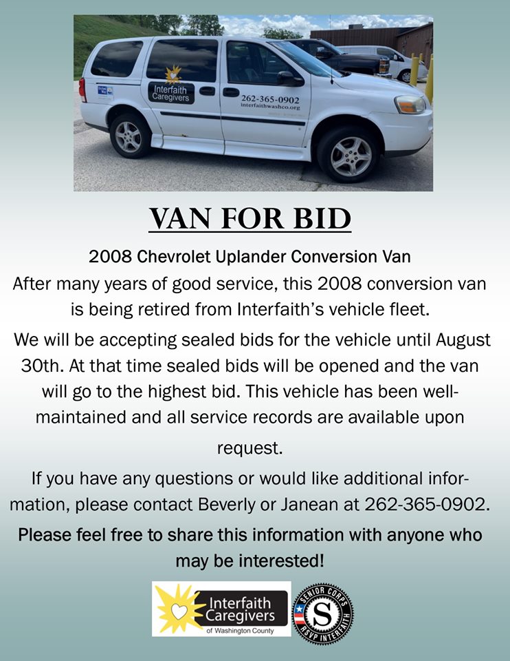 Interfaith Van for sale