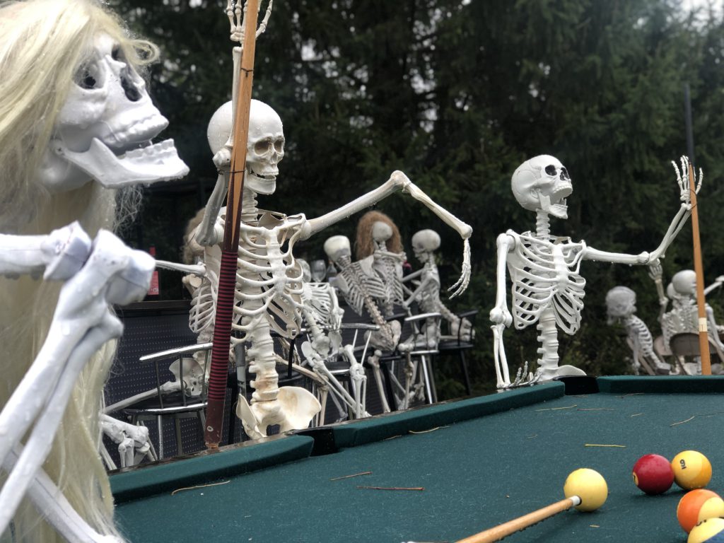 Skeletons on Highway 167 in Richfield