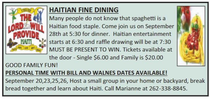 Haiti spaghetti dinner