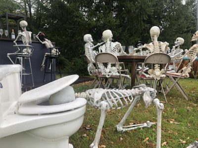 Skeletons on Highway 167 in Richfield