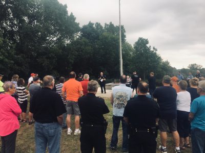 Firefighters Memorial Bluff dedication