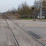 Railroad crossing in Allenton on Hwy 33