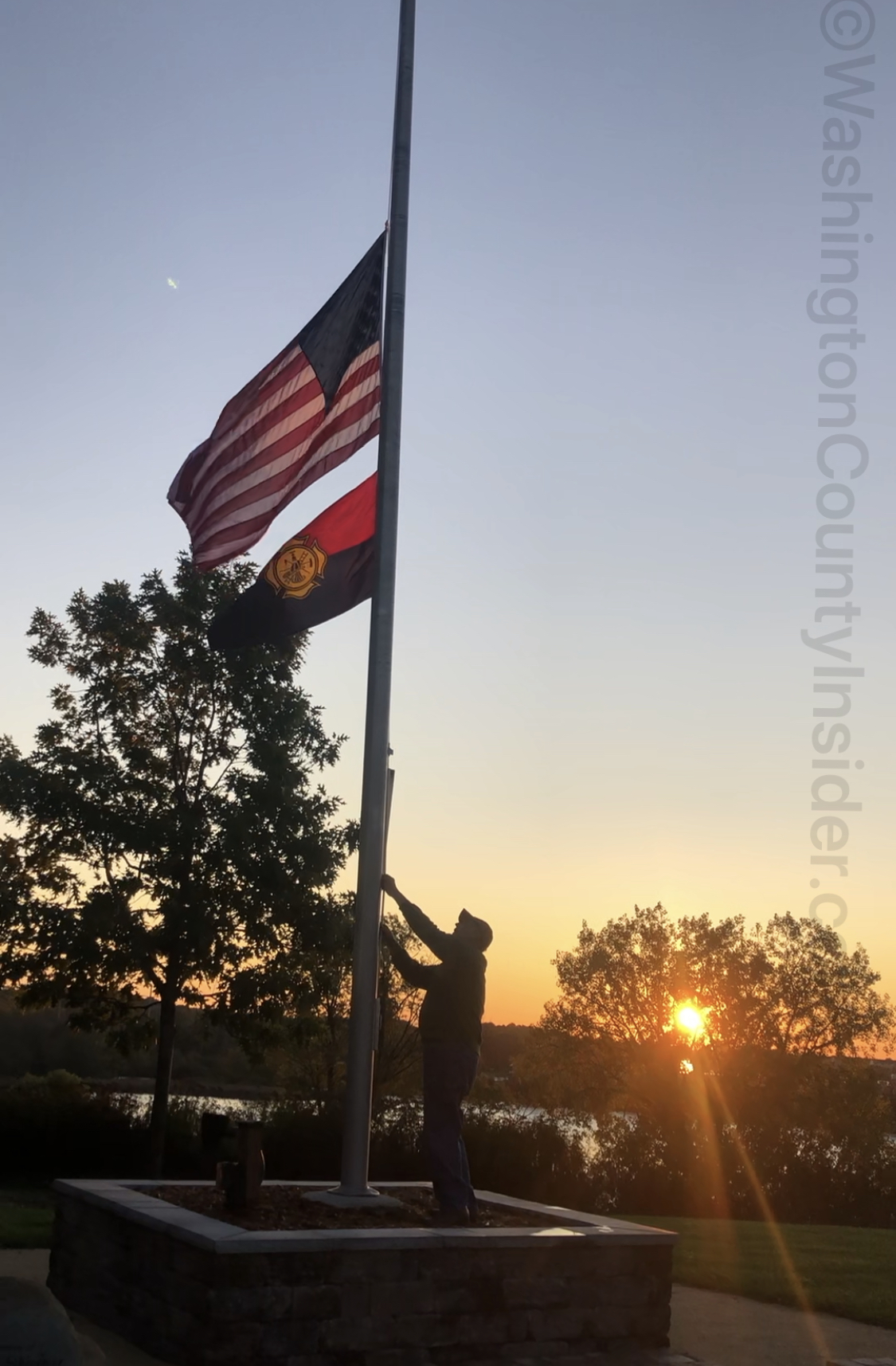 Half staff, flag