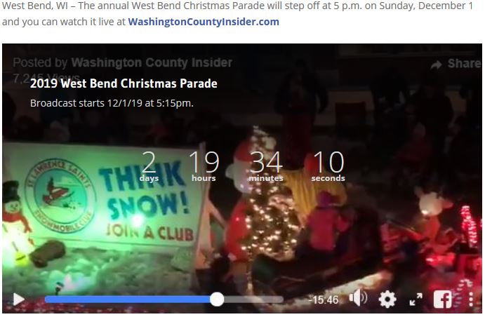 West Bend Christmas Parade Live