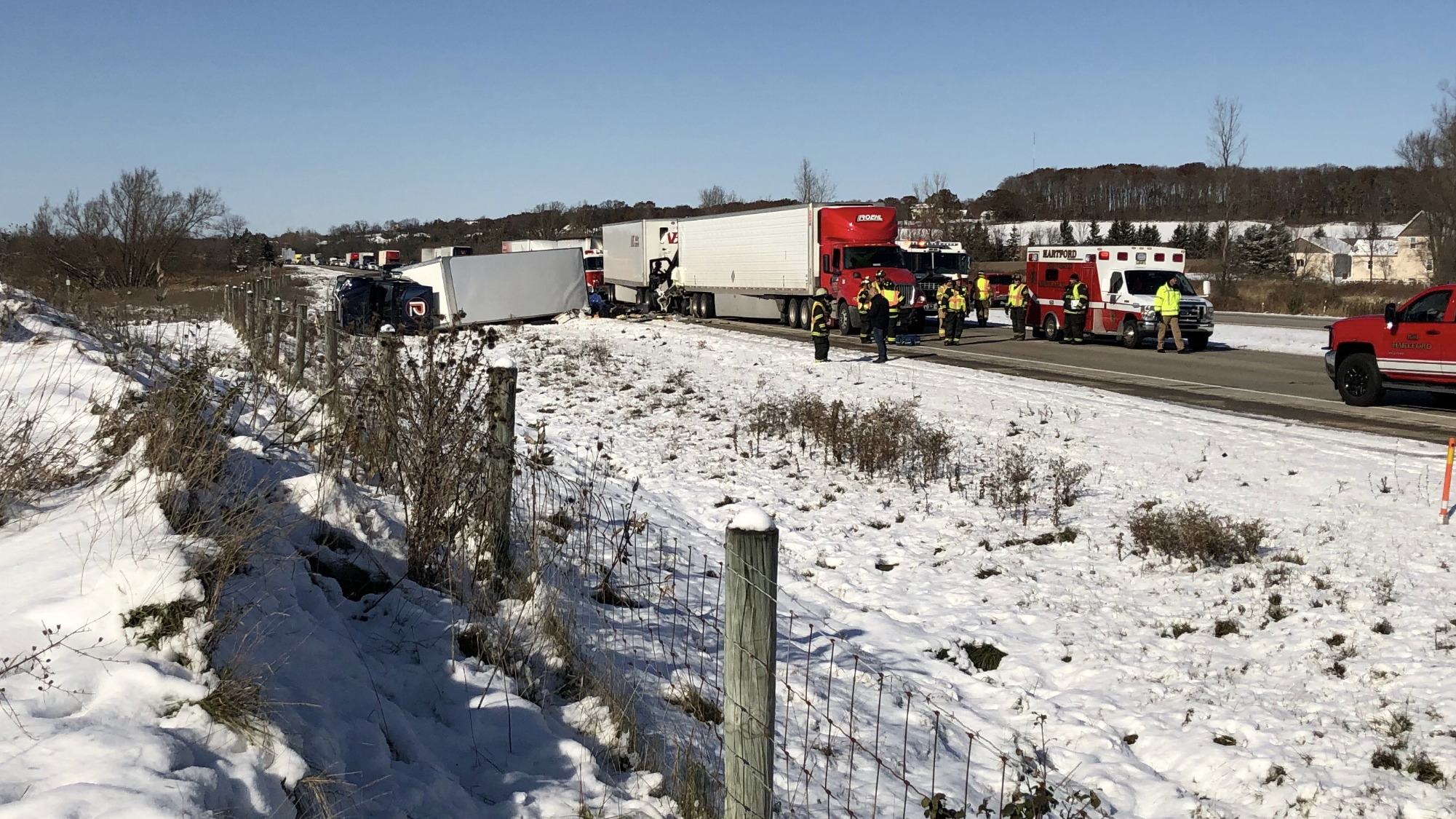 Semi accident in Washington County 