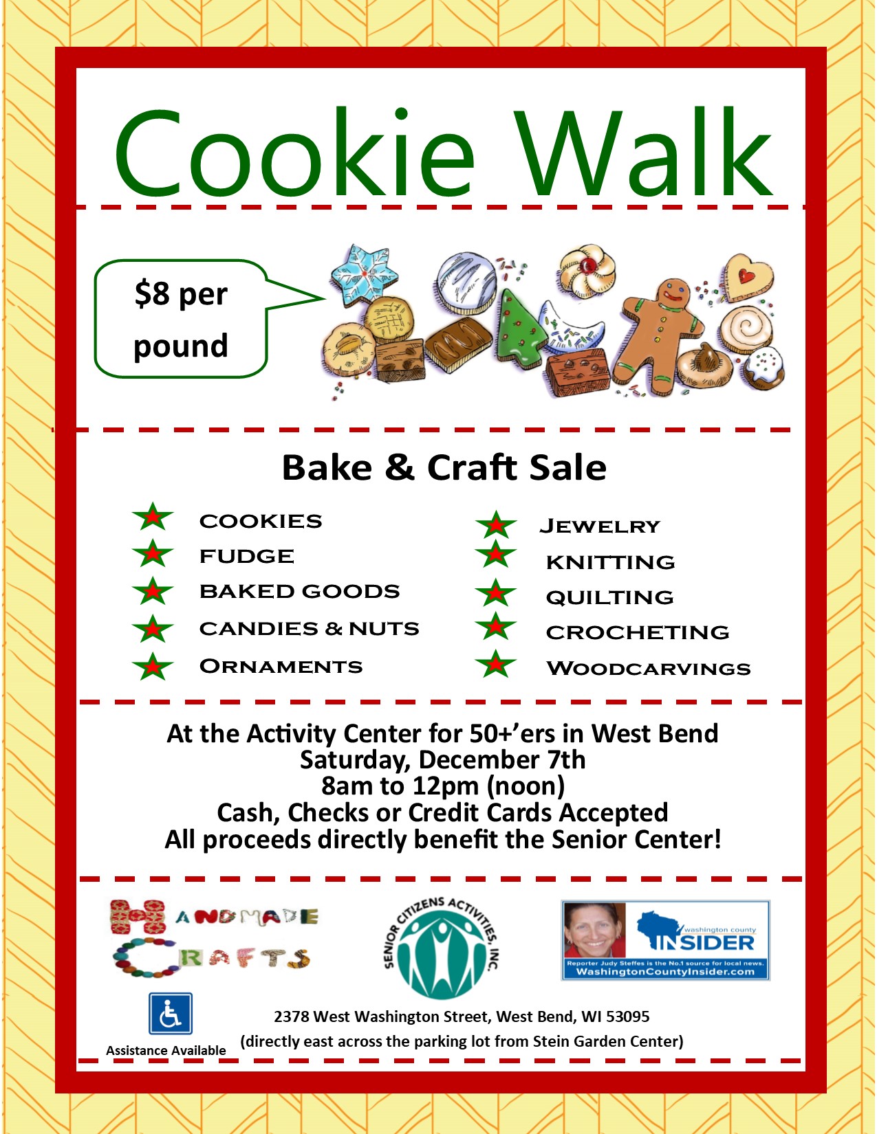 Cookie Walk at Senior Citizens Activities Inc. is Saturday, December 7 -  Washington County Insider