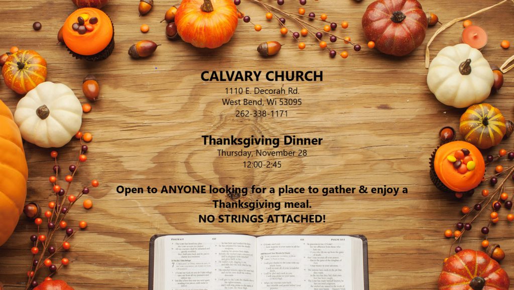 Thanksgiving Dinner Hosted By Calvary Church In West Bend - Washington  County Insider