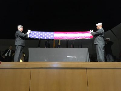 Flag-folding ceremony