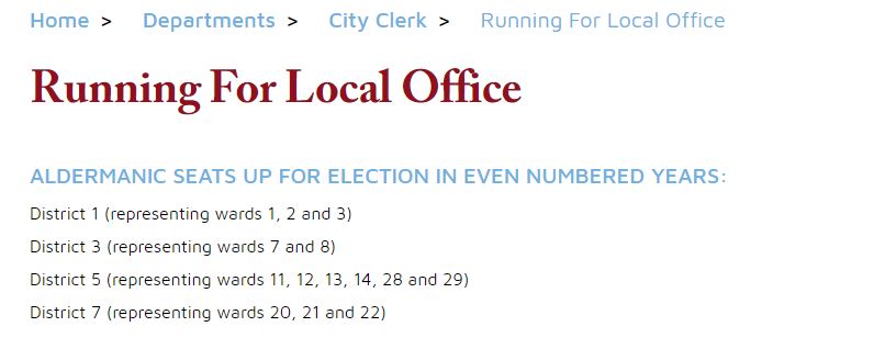 City of WB running for election