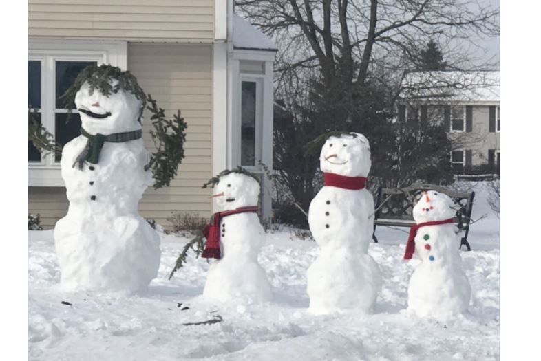 snowmen, snowman family in Germantown