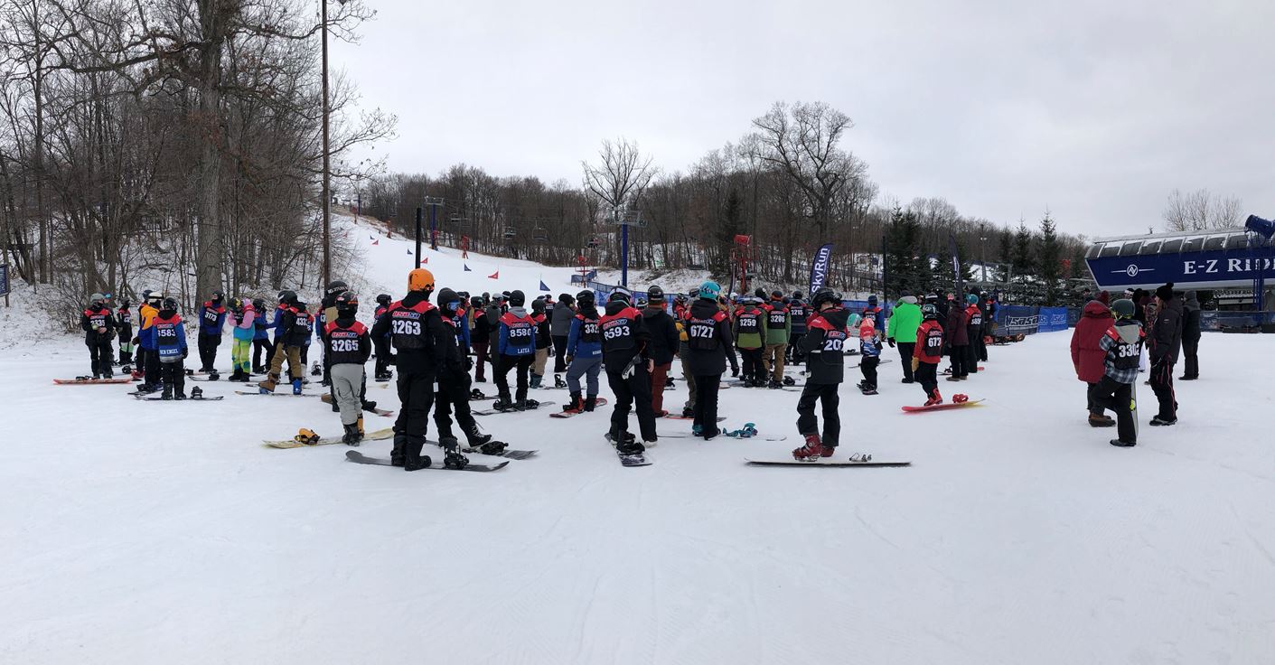 Snowboard team at Alpine Valley