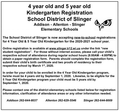Slinger open enrollment