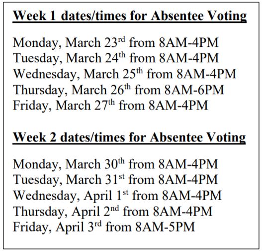 Richfield voting times