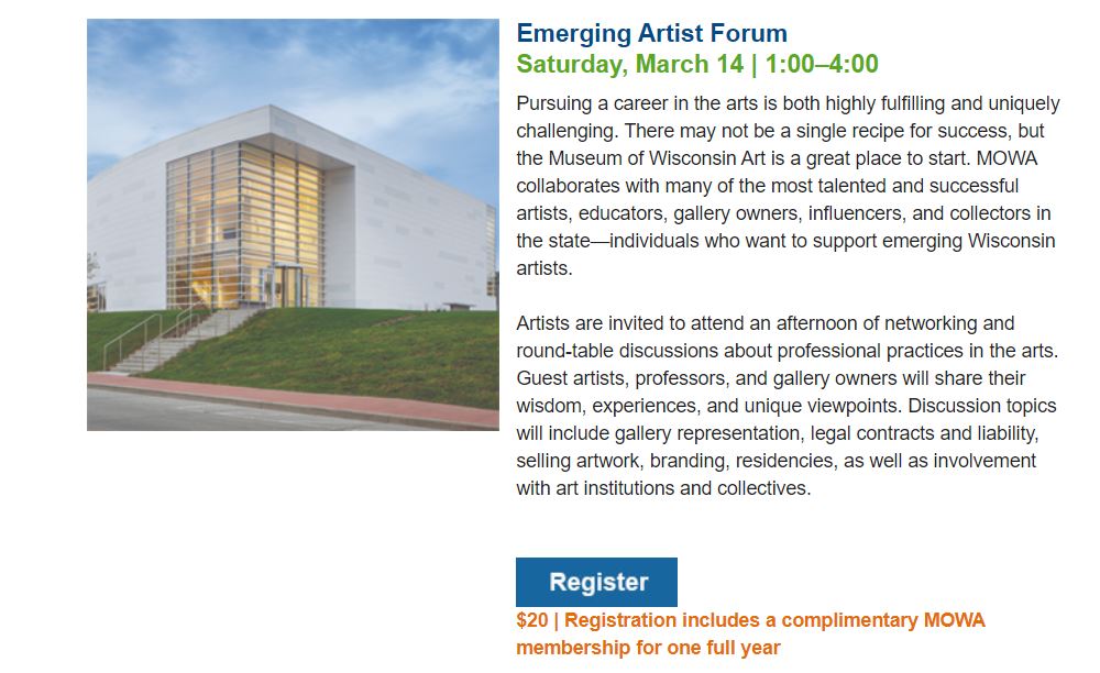 Emerging Artists Forum at MOWA
