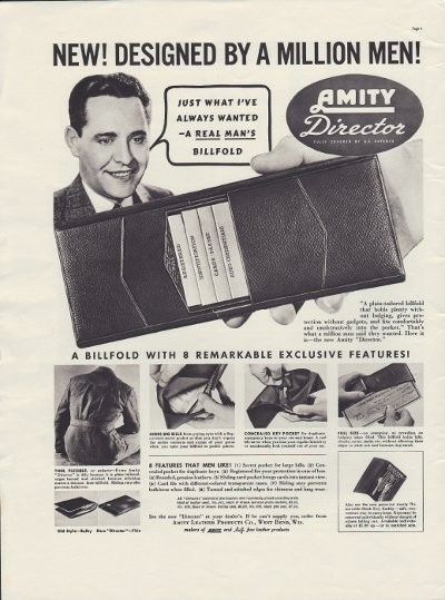 Amity Leather advertising 