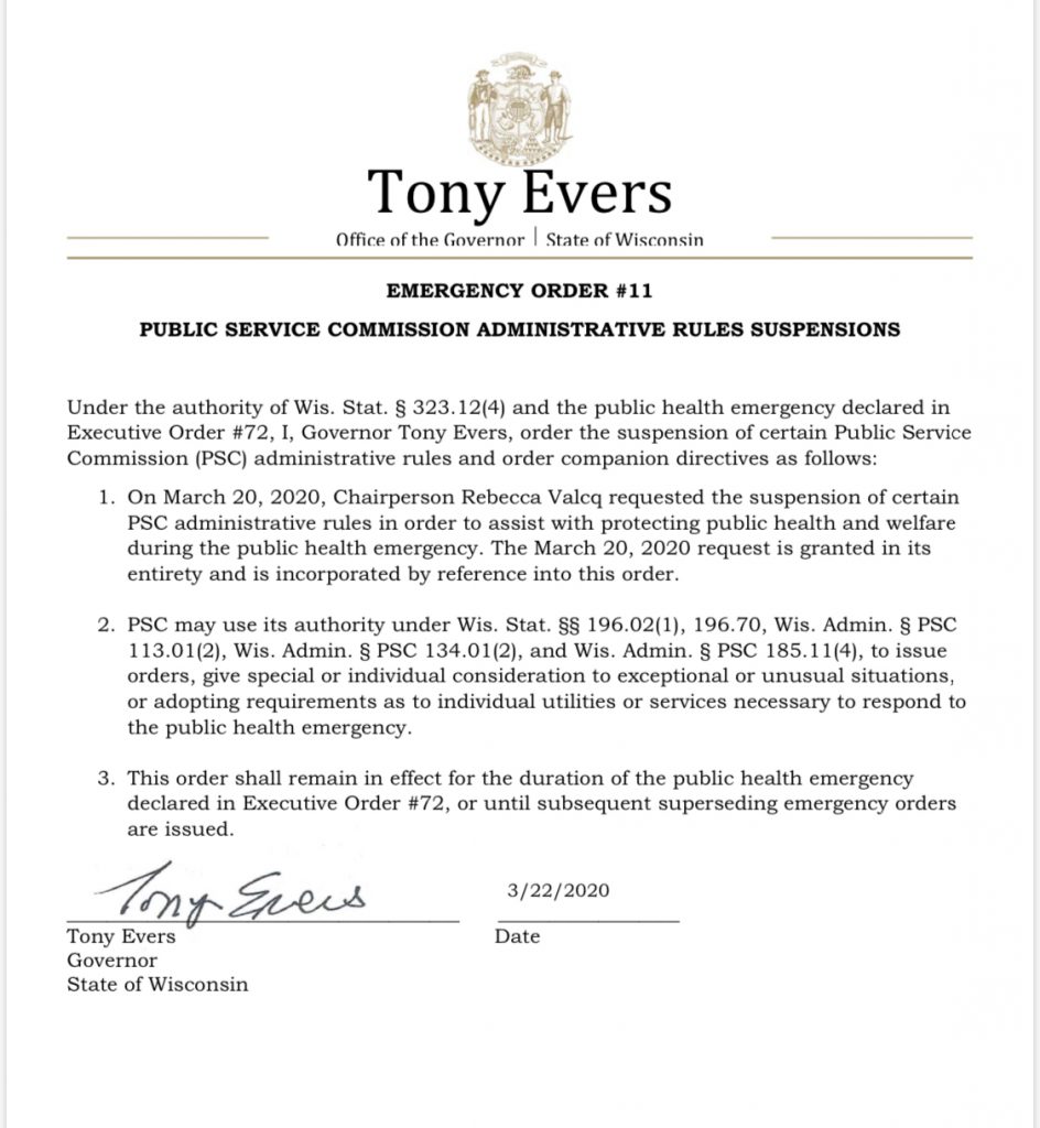 Gov. Evers utility announcement