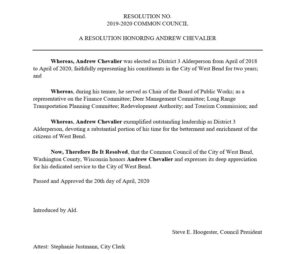 Andrew Chevalier resolution 