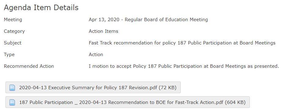 WBSD policy April 12, 2020