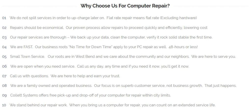 Collett Systems computer repair