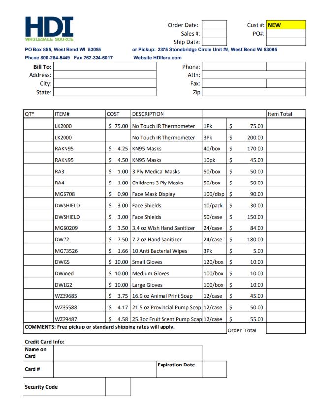 Price list HDI