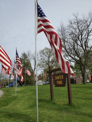 Hartford, Sawyer Park, flag, Memorial