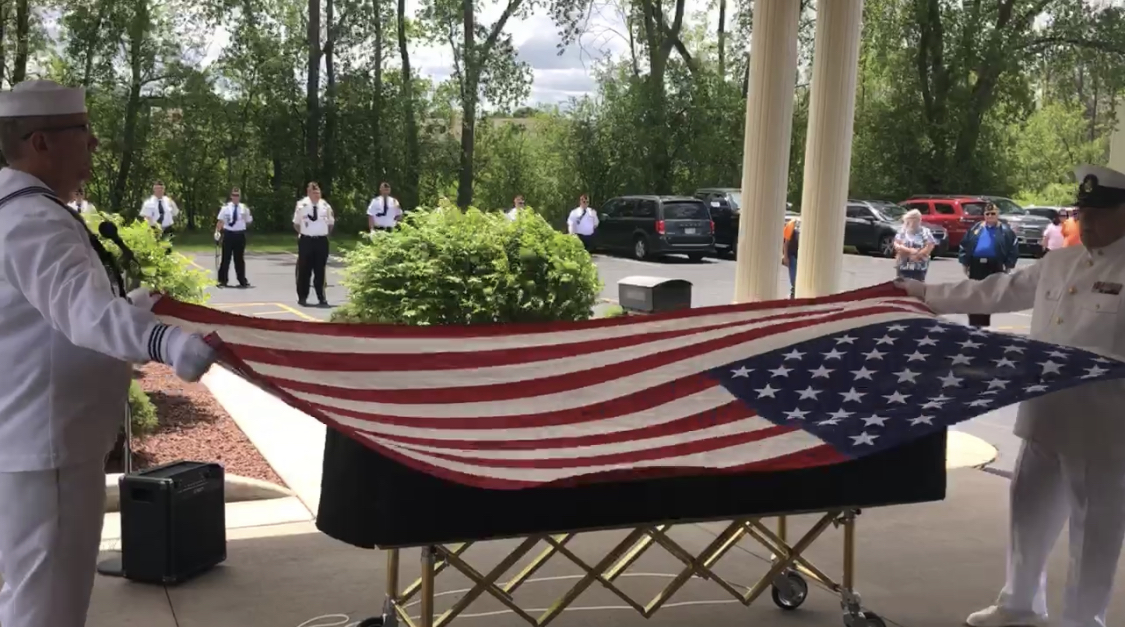 Flag folding US Navy