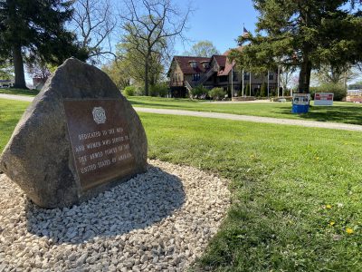 Memorial Stone at Sawyer Park in Hartford