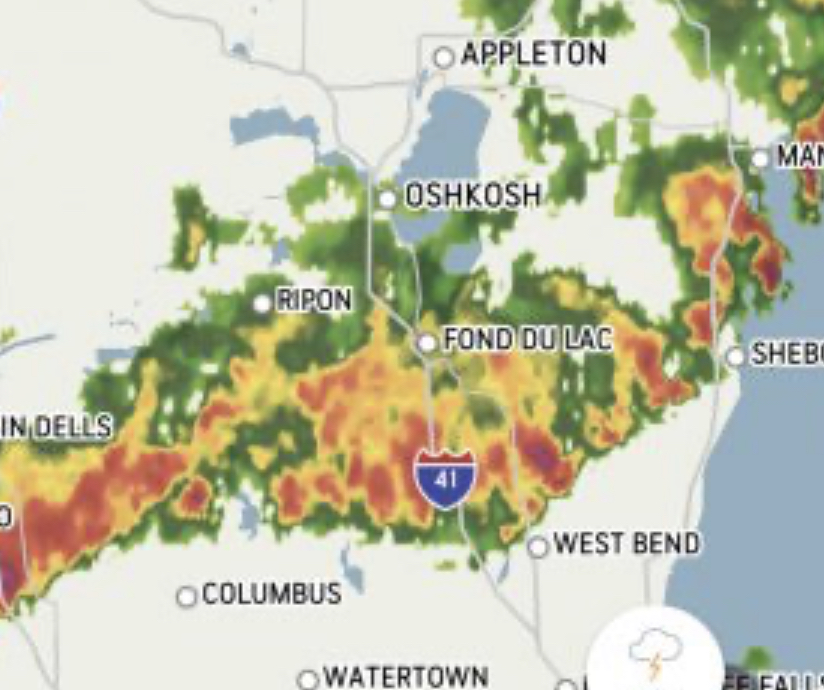 Sunday morning storms in Washington County