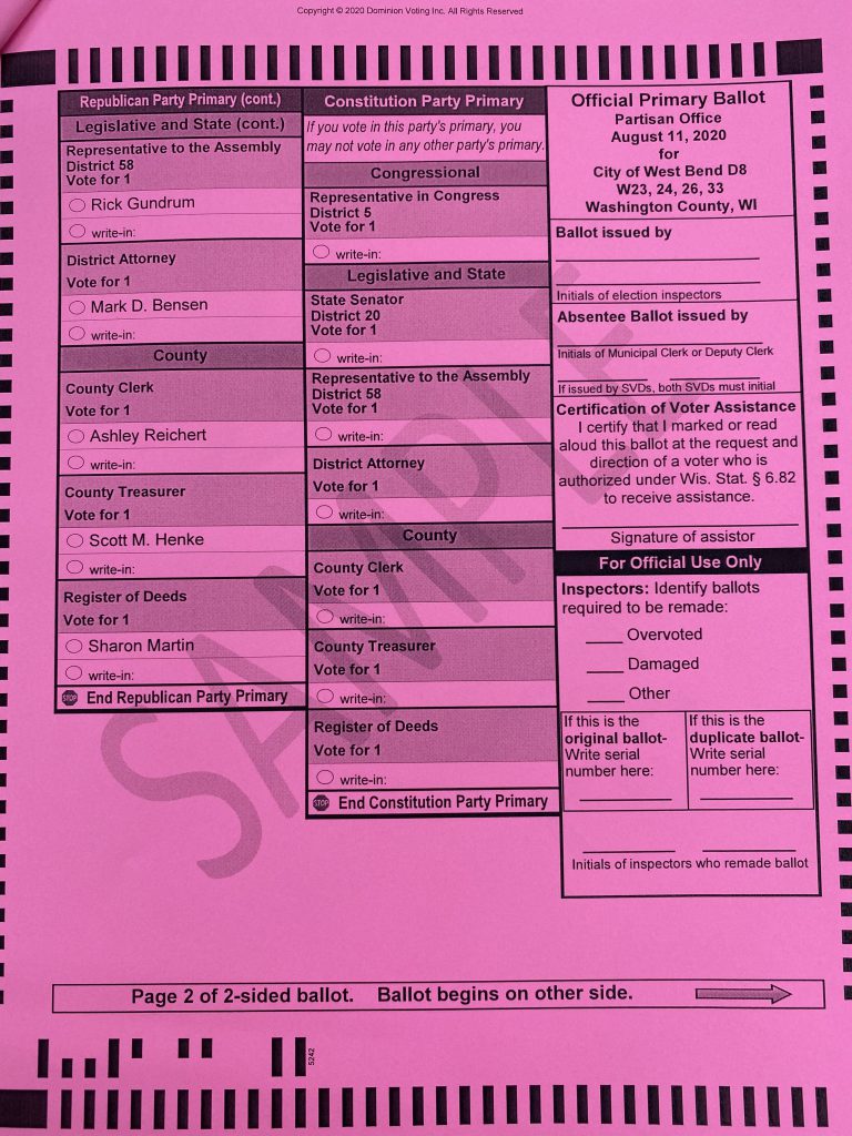 August 11 ballot