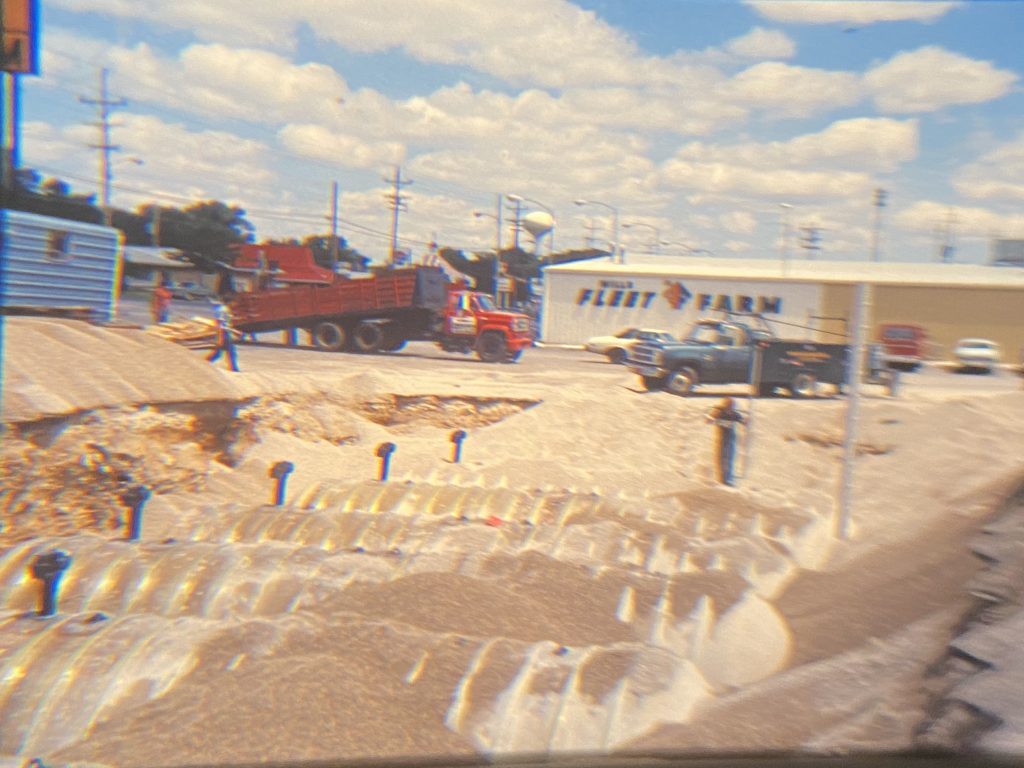 Fleet Farm July 1981 bury gas storage tanks