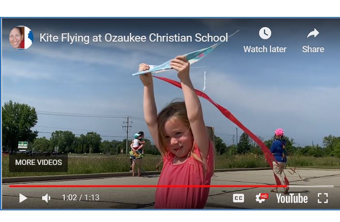 Kite Flying Day at Ozaukee Christian School
