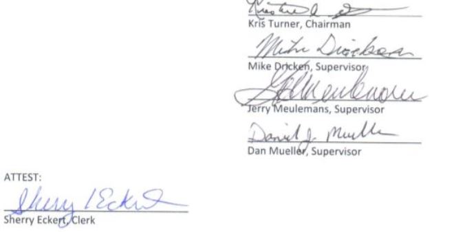 Town of Barton signatures