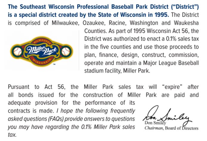Miller Park statement