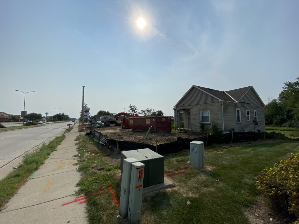 homes razed on W. Washington Street