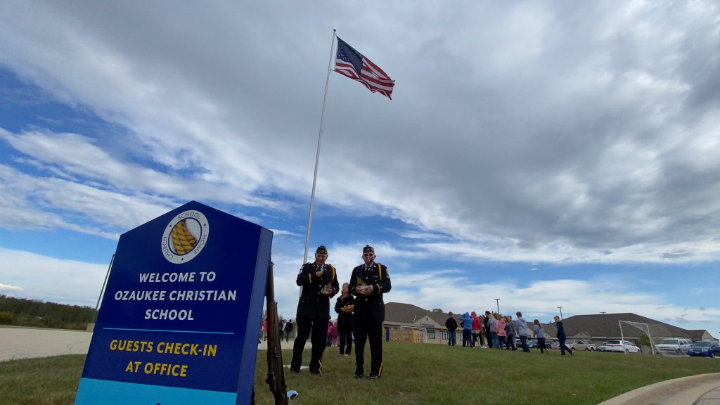 flagpole donated to Ozaukee Christian