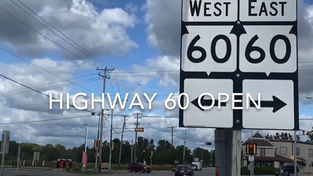 Highway 60 open